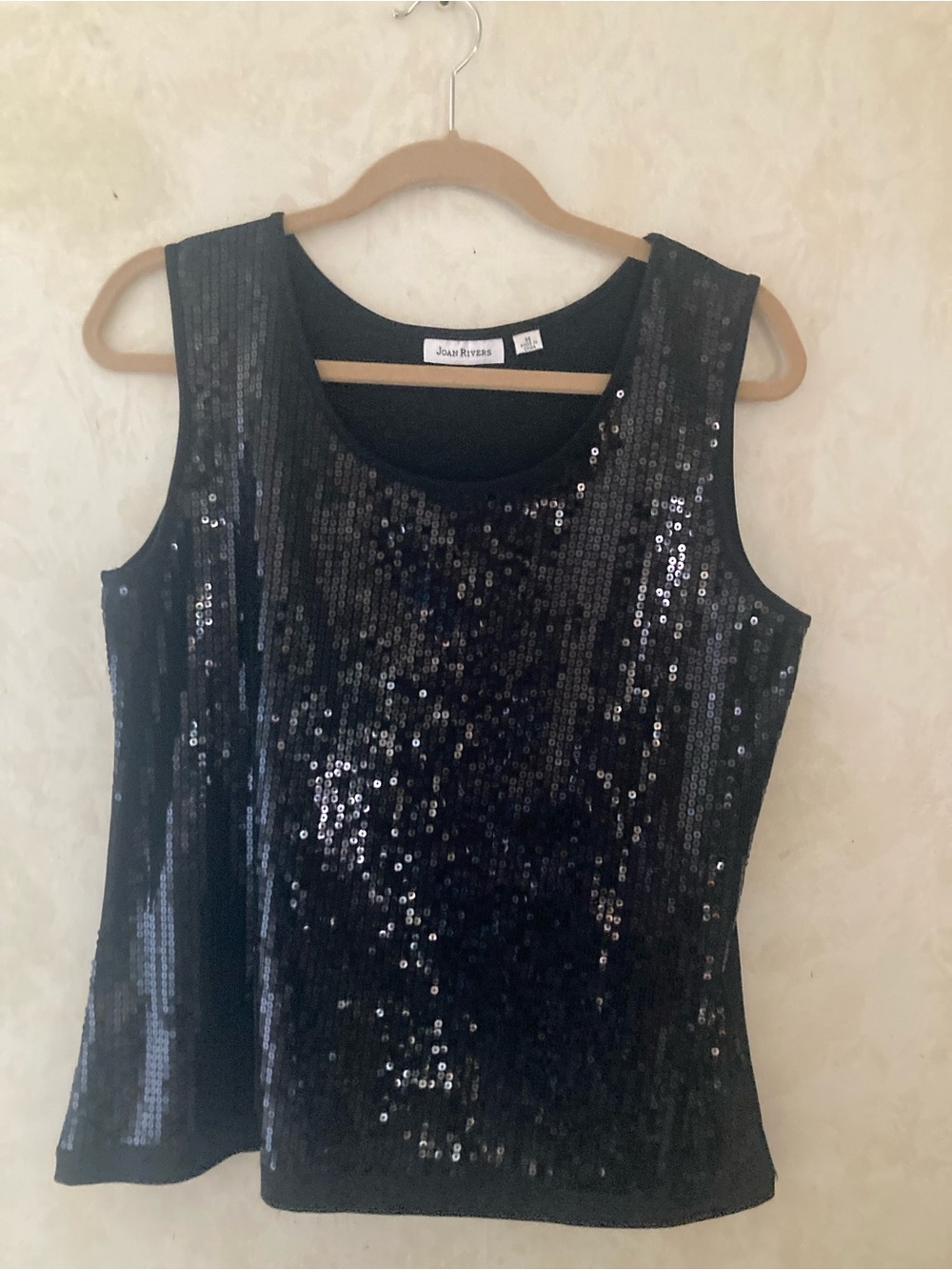 Sequined black tank w/ scarf .
NWT
Joan River collection